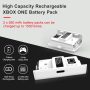 Controller Charger Dock Station for Xbox One, Fast-Speed Dual Charging Dock/Headset Controller Stand- Included 2x850 mAh Rechargeable Battery Packs (White) - Image 1