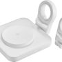 Best Buy essentials™ - 2-in-1 15W Wireless Charger Kit with Watch Charger Holder for iPhone, Samsung and More Qi Devices - White - Image 1