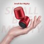 INSMY Small Bluetooth Speaker, Waterproof Mini Portable Wireless Speaker, Punchy Bass Rich Audio Stereo Pairing, Handheld Pocket Size, Built in Mic for Hiking Biking Gift Laptop Tablet (Red) - Image 2