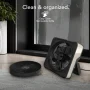 Vornado - Model 80X High Velocity Box Fan with Kick Stand, Digital Display, Removable Grille, 99 Speeds, 1-12 Hour Timer - Cool Grey - Image 3