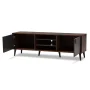 Baxton Studio Samuel Mid-Century Modern Brown and Dark Grey Finished TV Stand - Image 4