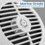 Pyle 6.5 Inch Dual Marine Speakers - 2 Way Waterproof and Weather Resistant Outdoor Audio Stereo Sound System with 120 Watt Power, Polypropylene Cone and Cloth Surround - 1 Pair - PLMR67W (White) - Image 4
