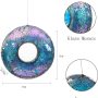 DUSVALLY Fly-Through Bird Feeder, Hanging Glass Mosaic Birdfeeder Squirrel-Proof, Outdoor Garden Yard Decoration, Blue - Image 6