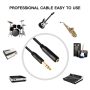 6.35mm 1/4" inch TRS Plug Male to 1/4 Female Headphone Guitar Extension Cable Cord, Gold Plated Audio Cable Stereo Extender, 10 feet (3 M) - Image 3