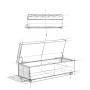 Hamilton 48 inch Wide Transitional Rectangle Storage Ottoman in Stone Grey Vegan Faux Leather, Assembled - Image 3