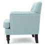 Malone Tufted Light Blue Fabric Club Chair with Stud Accents - Image 5