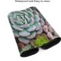 Green Succulent Plant Mouse Pad, Long Extended XL Mousepad Desk Pad, Large Rubber Mice Pads Stitched Edges, 31.5'' X 11.8'' - Image 4