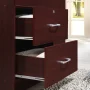 Hodedah 3 Door Bedroom Armoire with Drawers, Mahogany - Image 3
