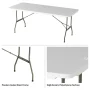 6 ft. Folding Utility Table with Plastic Tabletop - Image 4