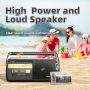 Retro Boombox Cassette Player AM/FM Radio Stereo,Wireless Streaming, USB Slot, 3.5mm Headphone Jack, Cassette Recorder with Built-in Microphone, Convert Cassettes to USB (Black) - Image 5