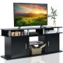 63 Inch TV Entertainment Console Center with 2 Cabinets - Black - Image 6