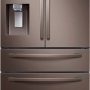 Samsung - 36 in. Wide 22.6 Cu. Ft. 4-Door French Door Counter Depth Refrigerator - Tuscan Stainless Steel - Image 1