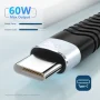 Aione Usb C to Usb C Cable, C to C Charging Cord [2Pack 6FT] 60W, Type C Charger Cord Nylon Braided Compatible with iPhone 16/15, Samsung Galaxy - Image 3