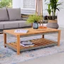 Wallace Rectangular Teak Outdoor Coffee Table , 50.5'' in. W 24.5'' in. D - Image 6