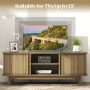 TV Stand for 55-Inch TV Media Console Table with Dual Sliding Doors - Image 6