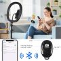 Zacro 12" RGB Selfie Ring Light with Tripod Stand, Dimmable LED Ring Light with Remote & Phone Holder for Live Streaming/Makeup/YouTube/Tiktok, Shooting with 10 Brightness Level & 3 Light Modes - Image 6