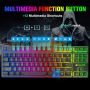 Wireless Gaming Keyboard and Mouse Combo with 87 Key Rainbow LED Backlight Rechargeable 3800mAh Battery Mechanical Feel Anti-ghosting Ergonomic Waterproof RGB Mute Mice for Computer PC Gamer (Black) - Image 5