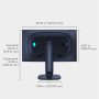 Alienware - AW2725Q 26.7" QD-OLED 4K UHD 240Hz 0.03-ms FreeSync Premium Pro G-SYNC Gaming Monitor with HDR (HDMI, DisplayPort, USB) - Interstellar Indigo - Image 3
