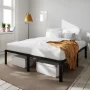 Amolife Heavy Duty King Size Metal Platform Bed Frame with 16.7'' Large Under Bed Storage Space, Black - Image 2