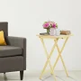 5 Piece TV Tray Table Set in Natural (4 Trays, 1 Stand) - Image 3