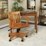 OSP Home Furnishings Deluxe Wood Bankers Chair with Wood Seat in Espresso Wood Finish - Image 2