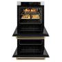 ZLINE - Autograph 30 in. True Convection Double Wall Oven in Satin Steel with Gold Helix Handles (WADSZ-30-KG) - Satin Stainless Steel - Image 4