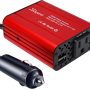 150W Car Power Inverter DC 12V to 110V AC Converter 4.2A Dual USB Ports Car Charger Adapter Red - Image 2