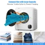Costway 1700W Portable Clothes Dryer Electric Tumble Laundry Dryer Stainless Steel Tub 13.2 lbs /3.22 Cu.Ft - Image 3