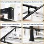 Nestl Adjustable Bed Frame - Universal Full/Queen/King, W Center Support, 5.25” H Under Bed Frame, Black - Image 3