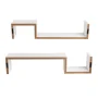 22.5 in. x 5 in. White Laminated "S" Wall Mount Shelves (Set of 2) - Image 4