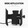 BSDDP Bike Motorcycle Phone Mount Handlebar/Rear-View Mirror Bike Cell Phone Holder Sturdy Aluminum Alloy 360° Rotating Bicycle Phone Mount for 4.0-6.5 Inch Smartphones - Image 3