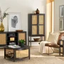 Better Homes & Gardens Springwood Cane TV Stand for TV's up to 65", Charcoal Finish - Image 3