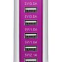 QinYing 6-Port USB Wall Charger Desktop Charging Station Quick Charge 2.1,Compatible with Compatible with Phones,Tablets,Smartphones and More(Rose red) - Image 3