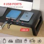 Monitor Stand Desk Monitor Stand Riser with USB 3.0 Hub Lightweight Sturdy Aluminium ABS Material Monitor Desk Shelf - Image 3