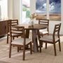 Better Homes & Gardens Ezra 45in Round Wood Dining Table, Walnut Finish - Image 2