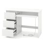 Computer Desk with Power Outlet Keyboard Tray and 3 Large Drawers - White - Image 3