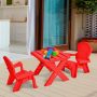 Red 3-Piece Plastic Children's Play Table Chair Set - Image 5