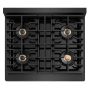 ZLINE - 30 in. Wide 4 Burner AutographParamount DuoPro Gas Rangetop in Black Satin Steel and Gold Accents (PSRTBSZ-30-G) - Black Satin Stainless Steel - Image 2