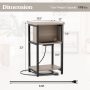 3-Tier End Table with USB Ports & Power Outlets - Image 4