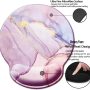 Memory Foam Wrist Support Mouse Pad Comfortable Padded Wrist Mousepads 9in X10in Desktop Notebook Mouse Mat (Marble Pretty Pink-Foam) - Image 6