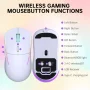 FFN Wireless Gaming Mouse,24000DPI Adjustable,6 Programmable Buttons,75H Battery,3 Mode 2.4GHz/Bluetooth 5.3/USB-C Wired, Rechargeable Gaming Mice for PC,Mac,Computer,Laptop,Tablet-White - Image 5