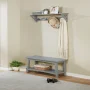 Alaterre Furniture Craftsbury 36 in. Sturdy Pine Wood Entryway Bench, Open Design Accent Furniture, Gray - Image 5