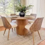 Alexandrina 4 - Person Dining Table Sets With 41.5'' Round Table & 4 Boucle Fabric Chairs - Image 1