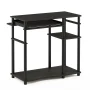 Furinno Abbott Computer Desk with Bookshelf, Espresso/Black - Image 3