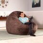 Jaxx 6 Foot Cocoon- Giant Bean Bag for Adults - Padded Microvelvet, Chestnut - Image 6