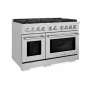 ZLINE - 48 in. Wide 8 Burner Paramount Double Oven Dual Fuel Freestanding Range with Gas Cooktop - Stainless Steel - Image 3