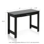 Furinno Jaya Writing Desk with Drawer, 15108BKW, Black - Image 2