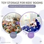 Butterfly Craze Bean Bag Chair Cover, Functional Toddler Toy Organizer, Fill with Stuffed Animals to Create a Jumbo, Comfy Floor Lounger for Boys or Girls, Stuffing Not Included, Navy Stars - Image 4