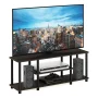 Furinno Turn - N - Tube No Tool 3 - Tier Entertainment TV Stands, Espresso - Image 2