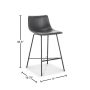 Paxton 24 in. Grey Counter Stool (Set of 3) - Image 3